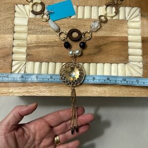 Handmade:  Elegant Gold and Brown purse charm